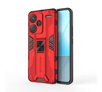 SEAHAI Case for Xiaomi Redmi Note 13 Pro+ 5G/Plus 5G, Ultra-thin Protective Silicone TPU Shockproof Hybrid Hard PC Phone Cover, with Foldable Hidden Form Bracket - Red