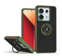 SEAHAI Case for Xiaomi Redmi Note 13 Pro 5G / Poco X6 5G, Ultra Thin Hard Translucent PC Matte Back Soft TPU Silicone Dual Layer Hybrid Shockproof Cover, with Ring Holder Kickstand, Army green
