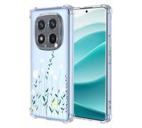 SEAHAI Case for Xiaomi Redmi Note 14 Pro 5G / POCO X7 5G, Ultra Thin Soft Silicone Clear Back TPU Bumper Shockproof Cover Fashion Flowers Graphic Colorful Skin Slim Case - Jasmine