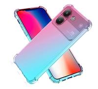 SEAHAI Case for ZTE Blade A54, Gradient Color Ultra-Slim Crystal Transparent Cover Clear Back [Anti-Yellow] Soft TPU Silicone Shockproof Bumper Cover, Pink/Green