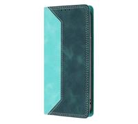SEAHAI Case for ZTE Blade V70 Vita, Premium PU Leather Skin Feel Flip Wallet Magnetic Stand Shockproof Cover with Card Slots/Kickstand/RFID Blocking - Dark Green