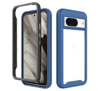 SEAHAI Clear Case for Google Pixel 8, Military Grade Full Body Rugged Armor Case Cover, Heavy Duty Dropproof Shockproof Case - Dark blue
