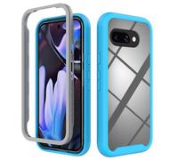 SEAHAI Clear Case for Google Pixel 9A, Military Grade Full Body Rugged Armor Case Cover, Heavy Duty Dropproof Shockproof Case - Light blue