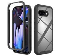 SEAHAI Clear Case for Google Pixel 9A, Military Grade Full Body Rugged Armor Case Cover, Heavy Duty Dropproof Shockproof Case - Black