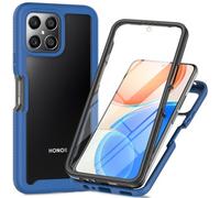 SEAHAI Clear Case for Honor 70 Lite 5G / Honor X6 / Honor X8 5G, [with Built-in Screen Protector] Military Grade Full Body Rugged Armor Cover, Heavy Duty Dropproof Shockproof Case - Dark blue
