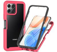 SEAHAI Clear Case for Honor 70 Lite 5G / Honor X6 / Honor X8 5G, [with Built-in Screen Protector] Military Grade Full Body Rugged Armor Cover, Heavy Duty Dropproof Shockproof Case - Light red