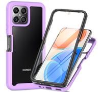 SEAHAI Clear Case for Honor 70 Lite 5G / Honor X6 / Honor X8 5G, [with Built-in Screen Protector] Military Grade Full Body Rugged Armor Cover, Heavy Duty Dropproof Shockproof Case - Light purple