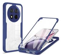 SEAHAI Clear Case for HONOR Magic 7 Lite 5G (Magic7 Lite), with Built-in Screen Protector 360° Full Body Rugged Armor Heavy Duty Shockproof Silicone TPU Bumper Trasparent Cover - Blue