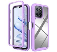 SEAHAI Clear Case for HONOR X6b, Military Grade Full Body Rugged Armor Case Cover, Heavy Duty Dropproof Shockproof Case - Light purple
