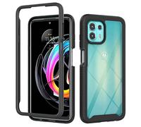 SEAHAI Clear Case for Motorola Edge 20 Lite/Edge 20 Fusion, Military Grade Rugged Armor Case Cover, Heavy Duty Dropproof Shockproof Case for Motorola Edge 20 Lite/Edge 20 Fusion - Black