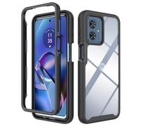 SEAHAI Clear Case for Motorola Moto G54 5G, Military Grade Full Body Rugged Armor Case Cover, Heavy Duty Dropproof Shockproof Case - Black