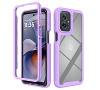 SEAHAI Clear Case for Motorola Moto G55 5G, Military Grade Full Body Rugged Armor Case Cover, Heavy Duty Dropproof Shockproof Case - Light purple