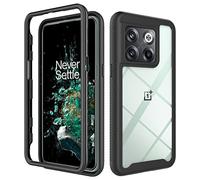 SEAHAI Clear Case for OnePlus 10T 5G, Military Grade Full Body Rugged Armor Case Cover, Heavy Duty Dropproof Shockproof Case - Black