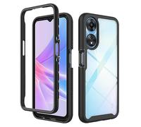 SEAHAI Clear Case for OPPO A78 5G / OPPO A58 5G / OPPO A58X, Military Grade Full Body Rugged Armor Case Cover, Heavy Duty Dropproof Shockproof Case - Black