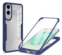 SEAHAI Clear Case for Samsung Galaxy S25 Edge, with Built-in Screen Protector 360° Full Body Rugged Armor Heavy Duty Shockproof Silicone TPU Bumper Trasparent Cover. Blue