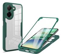 SEAHAI Clear Case for Xiaomi Redmi A5 4G, with Built-in Screen Protector 360° Full Body Rugged Armor Heavy Duty Shockproof Silicone TPU Bumper Trasparent Cover - Green