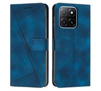 SEAHAI Leather Flip Case for HONOR X7c / HONOR 200 Smart 5G, Premium PU Wallet Stand Folio Shockproof TPU Shell Cover with Kickstand/Card Holder/RFID Blocking/Magnetic Close - Blue
