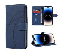 SEAHAI Leather Flip Case for OPPO Find X5 Lite 5G, Premium PU Wallet Book Folio Shockproof TPU Shell Cover with Kickstand/Credit Card Slots/RFID Blocking/Magnetic Close - Blue