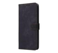 SEAHAI Leather Flip Case for Oukitel C1 / Oukitel C1 Pro, Premium PU Wallet Book Folio Ultra-thin Shockproof Cover Kickstand with Credit Card Slots/RFID Protection/Magnetic Close - Black