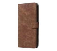 SEAHAI Leather Flip Case for Oukitel C1 / Oukitel C1 Pro, Premium PU Wallet Book Folio Ultra-thin Shockproof Cover Kickstand with Credit Card Slots/RFID Protection/Magnetic Close - Brown