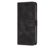 SEAHAI Leather Flip Case for Samsung Galaxy Xcover 7 Pro, Premium PU Wallet Stand Folio Shockproof TPU Shell Cover with Kickstand/Card Holder/RFID Blocking/Magnetic Close - Black