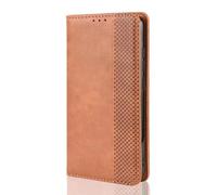 SEAHAI Leather Folio Case for TCL 60 R 5G / TCL 60 5G, Premium PU Wallet Cover with Credit Card Pocket/Cash Slots/Support Kickstand, Flip Magnetic Automatic Adsorption Shell - Brown