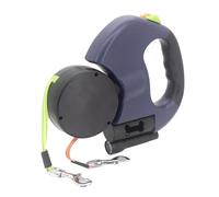 Seahelms 3M Double Retractable Dog Lead - 360° Tangle-Free Extendable Dog Lead with LED Light and Rubbish Box Heavy Duty Reflective Dog Leash Pet Lead for Walking 2 Small Dogs or Cats Up to 18 Lbs