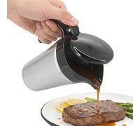 Seahelms Double Wall Insulated Gravy Boat/Jug, 750ml Stainless Steel Serving Jug with Hinged Lid, Thermal Sauce Boat for Gravy, Cream, Custard