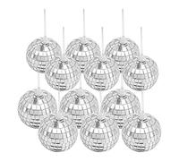 Seahelms Mirror Disco Balls,Silver Hanging Ball for Wedding Home Party Scene Birthday Party Decoration Lighting Effect (12PCS)