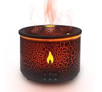 Seahelms Volcano Humidifier 360ML Humidifier Diffuser with Flame/Jellyfish Mist Modes,Flame Night Light & Remote Control,Waterless Auto Shut-Off,Timer Function,for Home,Bedroom, Office, Spa