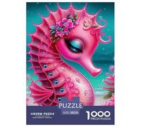 Seahorse 1000 Pieces Premium Jigsaw Animal for Adults Gifts Quirky, Abstract Design, Home Decoration, Educational, Challenging Puzzle Games 38x26cm/1000pcs