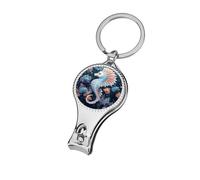 Seahorse and Starfish Nail Clipper Curved Blades with Nail File Sharp and Sturdy,Nail Clippers for Salon Home Nail Art, Toenail Clippers Pedicure Tools for Feet for Men & Women
