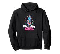 Seahorse Birthday Girl Design Kawaii Cupcake Party Pullover Hoodie
