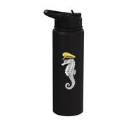 Seahorse Captain Hat Marine Stainless Steel Insulated Water Bottle