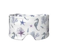 Seahorse Coral Starfish Sea Summer, Full Eye Covers Light Blocking Eye Mask Sleep Eye and Ear Muffs