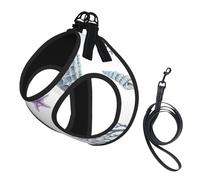 Seahorse Coral Starfish Sea Summer,Pet Harness,Adjustable Reflective Dog Harness,Pet Leash Vest,S