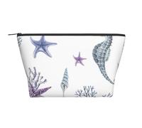 Seahorse Coral Starfish Sea Summer, Toiletry Pouch Makeup Bag Cosmetic Bag Portable Travel Toiletry Bag
