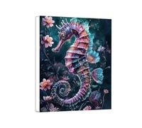 Seahorse Diamond Art Animal 5D Diamond Painting Kits for Adults Beginners, Full Drill DIY Crystal Art Canvas Painting Pictures, Hobbies Crafts for Adults Women, Home Wall Decor Gifts 24x32 Inch 0a-252