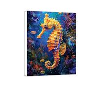 Seahorse Diamond Art Animal 5D Diamond Painting Kits for Adults Beginners, Full Drill DIY Crystal Art Canvas Painting Pictures, Hobbies Crafts for Adults Women, Home Wall Decor Gifts 16x22 Inch 0a-253