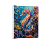 Seahorse Diamond Art Kits Adults, 5D DIY Fish Diamond Painting, Gem Art Painting for Beginners, Arts and Crafts Kits for Adults, DIY Full Drill Crystal Embroidery Gifts for Home Decor, 25x35cm 0a-256