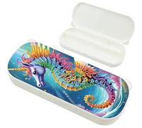 Seahorse DIY Diamond Pencil Case Pen Brushes Accessories Travel Pencil Box,for Adult Beginners,Diamond Art Square Jewelry Gift for Women, Christmas Birthday Present