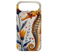 Seahorse Flowers With Hearts Around Boho Style Graphic Case for iPhone Air