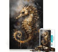 Seahorse Imagination 1000 Pieces Jigsaw Puzzles for Teenagers Improve Memory Mental Relax Sharp Edge Creative Gift (50x75cm)