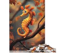 Seahorse in Autumn Puzzles 1000 Pieces for Teenagers Gifts Puzzle for Adults And Teenager Educational Game Challenge Toy 1000pcs (75x50cm)