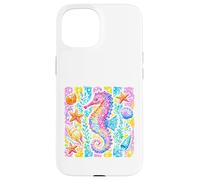 Seahorse Marine Animal Tropical Beach Vibes Summer Time Case for iPhone 15