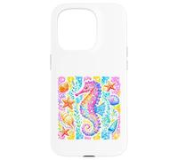 Seahorse Marine Animal Tropical Beach Vibes Summer Time Case for iPhone 15 Pro