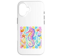 Seahorse Marine Animal Tropical Beach Vibes Summer Time Case for iPhone 16