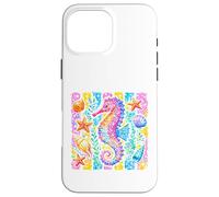 Seahorse Marine Animal Tropical Beach Vibes Summer Time Case for iPhone 16 Pro Max