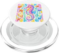 Seahorse Marine Animal Tropical Beach Vibes Summer Time PopSockets PopGrip for MagSafe
