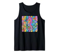 Seahorse Marine Animal Tropical Beach Vibes Summer Time Tank Top